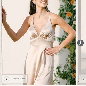 Revelry Carmen Satin Dress